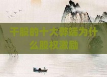 干股的十大弊端为什么股权激励