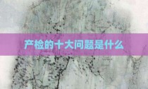 产检的十大问题是什么