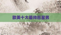 欧美十大最帅巨星男