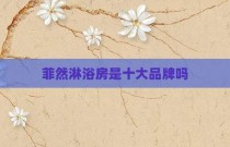 菲然淋浴房是十大品牌吗