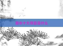 潜水十大项目是什么