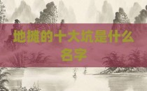 地摊的十大坑是什么名字