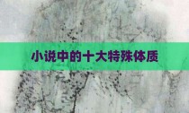 小说中的十大特殊体质