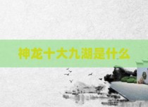 神龙十大九湖是什么