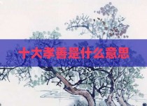 十大孝善是什么意思