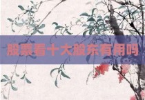 股票看十大股东有用吗