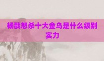 杨戬怒杀十大金乌是什么级别实力