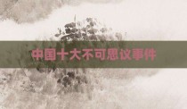 中国十大不可思议事件
