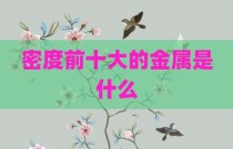 密度前十大的金属是什么