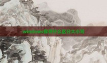 windows保存什么区分大小写