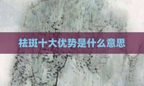 祛斑十大优势是什么意思