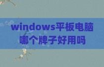 windows平板电脑哪个牌子好用吗