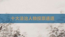 十大法治人物投票通道