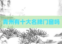 青州有十大名牌门窗吗