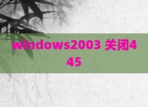 windows2003 关闭445