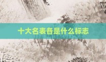 十大名表各是什么标志