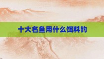 十大名鱼用什么饵料钓