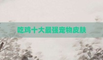 吃鸡十大最强宠物皮肤