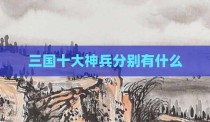 三国十大神兵分别有什么