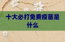 十大必打免费疫苗是什么