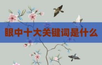 眼中十大关键词是什么
