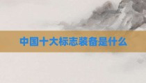 中国十大标志装备是什么