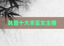 韩国十大丰富女主播