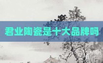 君业陶瓷是十大品牌吗