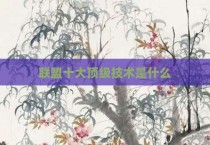 联盟十大顶级技术是什么