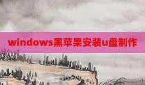 windows黑苹果安装u盘制作