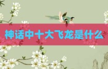 神话中十大飞龙是什么
