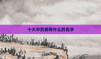 十大中药都有什么药名字