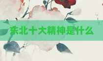 东北十大精神是什么