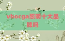 vbocga照明十大品牌吗