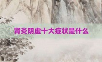 肾炎阴虚十大症状是什么