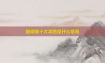 屠呦呦十大功勋是什么意思