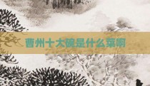 曹州十大碗是什么菜啊