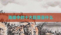海底中的十大巨兽是什么
