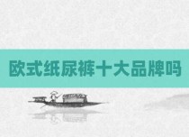 欧式纸尿裤十大品牌吗