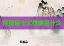 摩羯座十大技能是什么