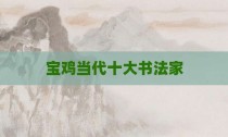 宝鸡当代十大书法家