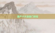 国产十大自动门排名