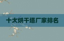 十大烘干塔厂家排名
