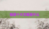 魁拔十大文耀是什么
