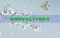 德斐尔音响是十大品牌吗