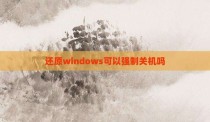 还原windows可以强制关机吗