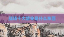 战场十大禁令是什么东西
