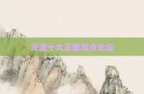 天涯十大正面观点论坛