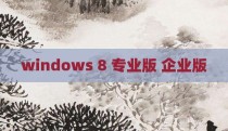 windows 8 专业版 企业版