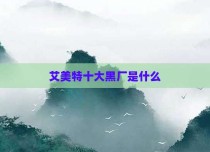 艾美特十大黑厂是什么